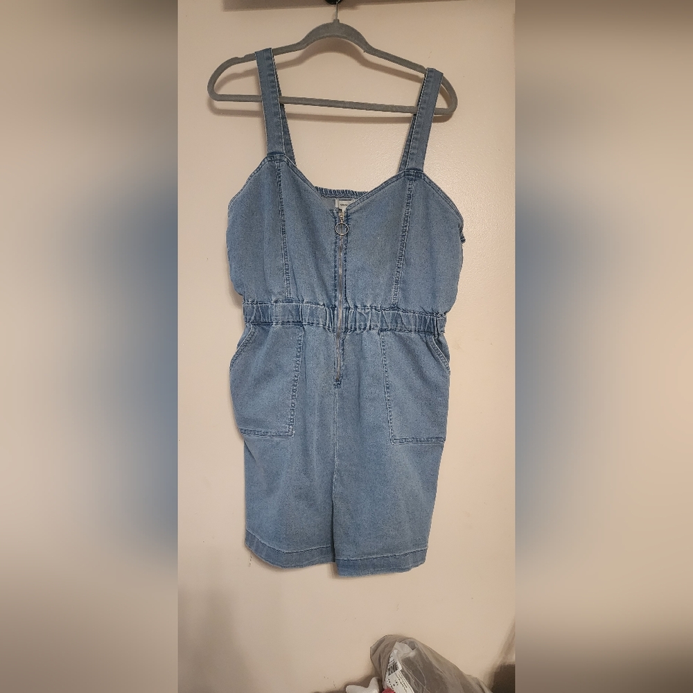 Blue Denim Women's Romper